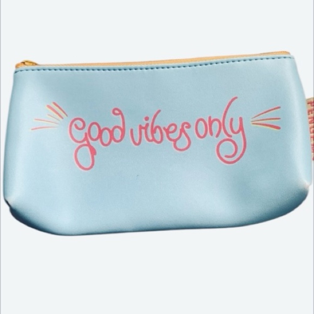 MAKEUP Good Vibes Only Glam Bag Makeup Cosmetics Bag Light Pouch by Pengems - Picture 2 of 11